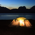 Tent at night